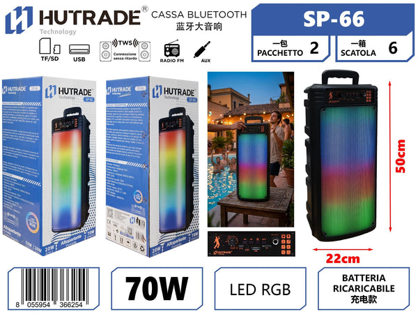 SP-66 CASSA BLUETOOTH CON FM 70W
