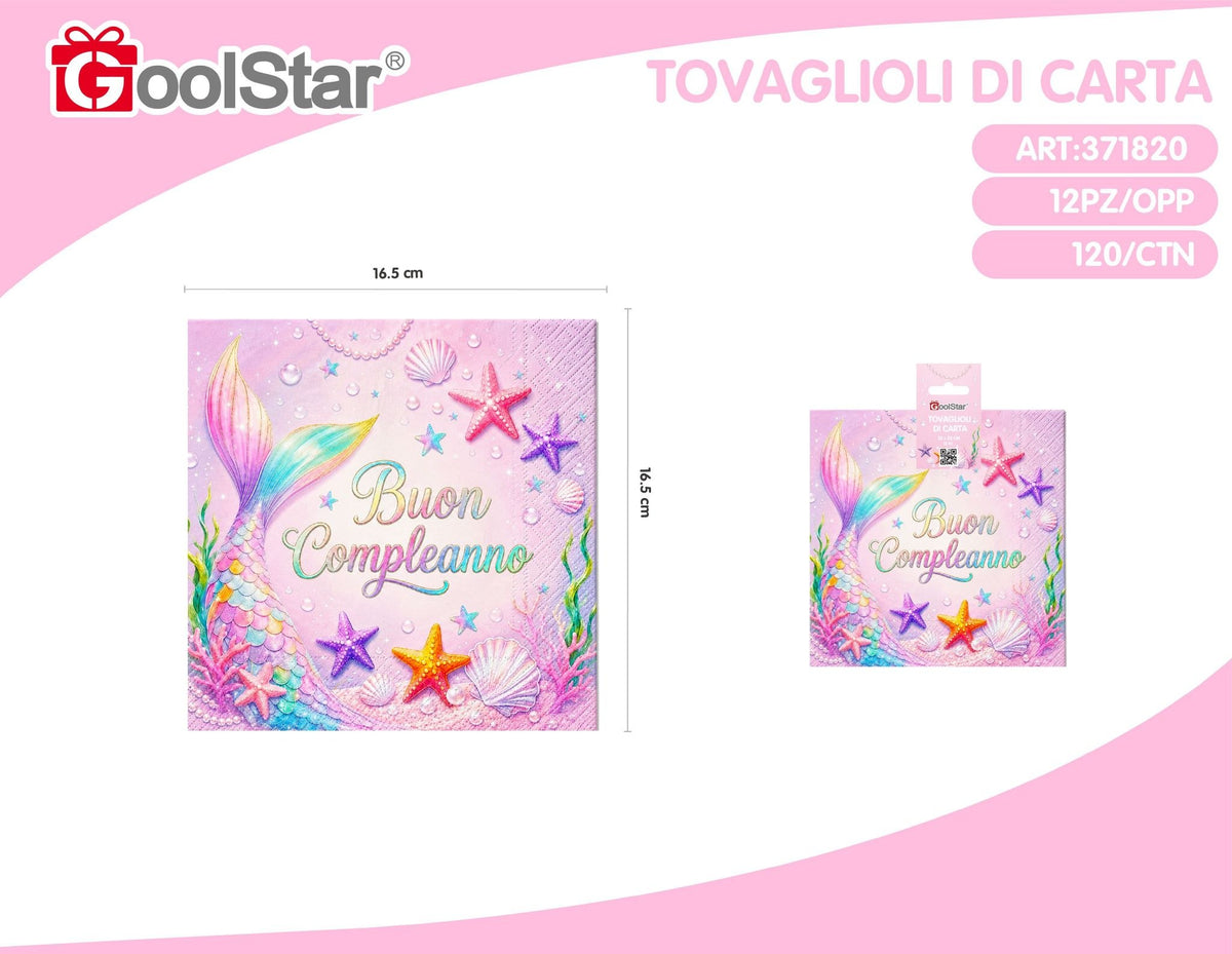 Tovagliolo di carta sirena