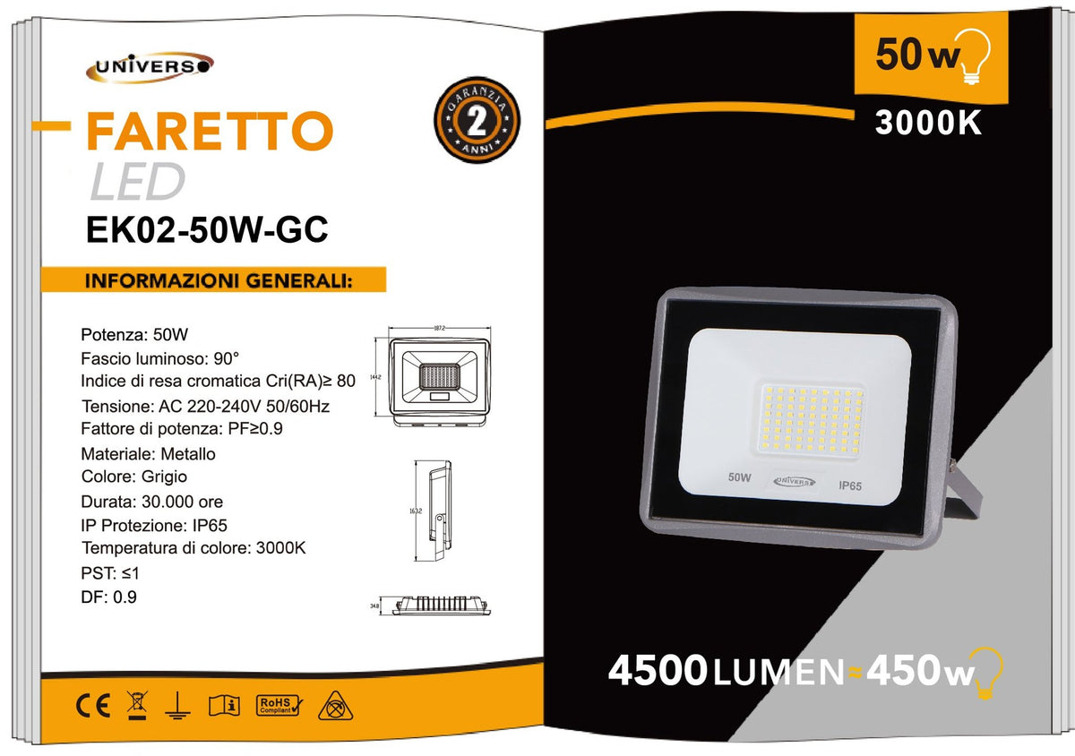 Proiettore LED – EK02-50W-GC