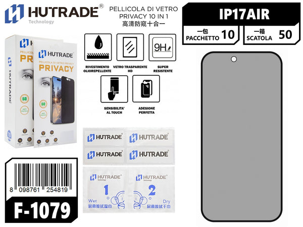 F-1079 PELLICOLA DI VETRO PRIVACY 10IN1 IP17 AIR
