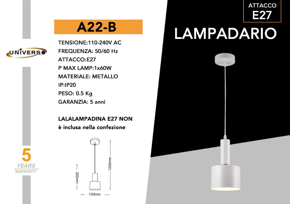 Lampada Da Soffitto Universo – A22-B