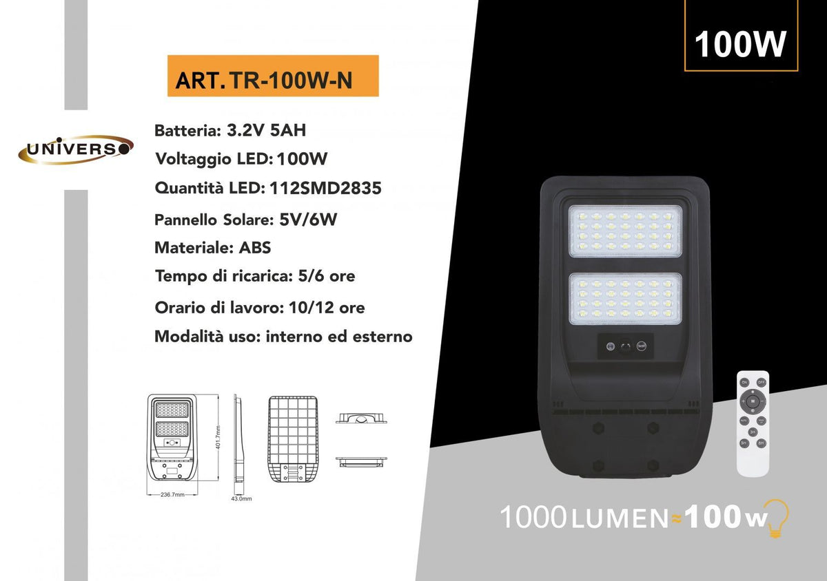 Lampada solare – TR-100W-N