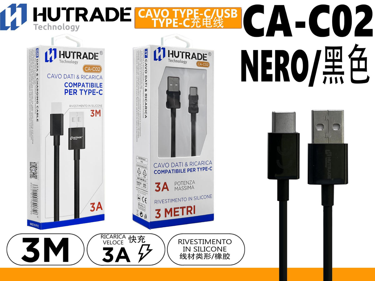 Cavo USB-A a USB-C CA-C02, 3 m