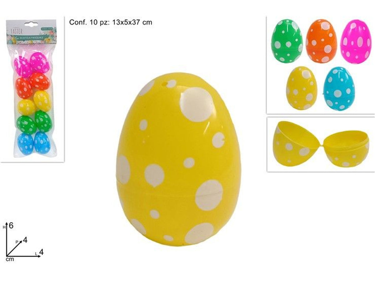 SCATOLE UOVA POIS 6 cm 10 pz
