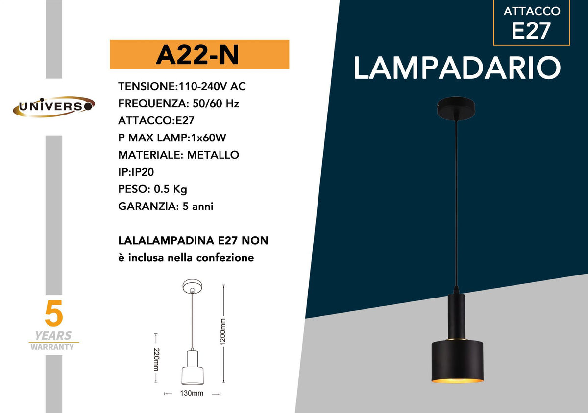 Lampada Da Soffitto Universo – A22-N
