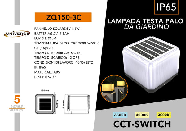 Faretto Solare Universo – ZQ150-3C
