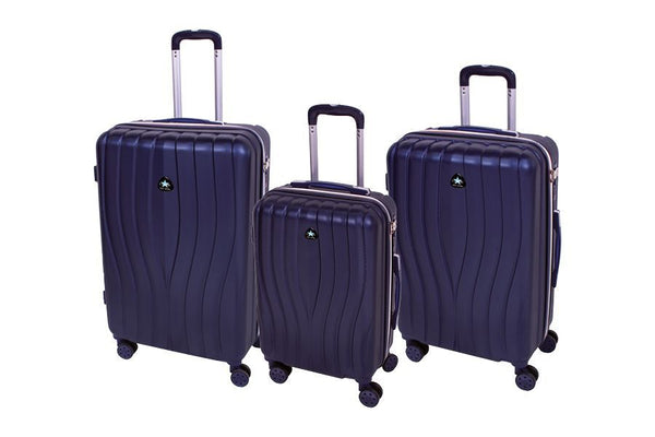 Set di 3 trolley vintage blu navy Coveri