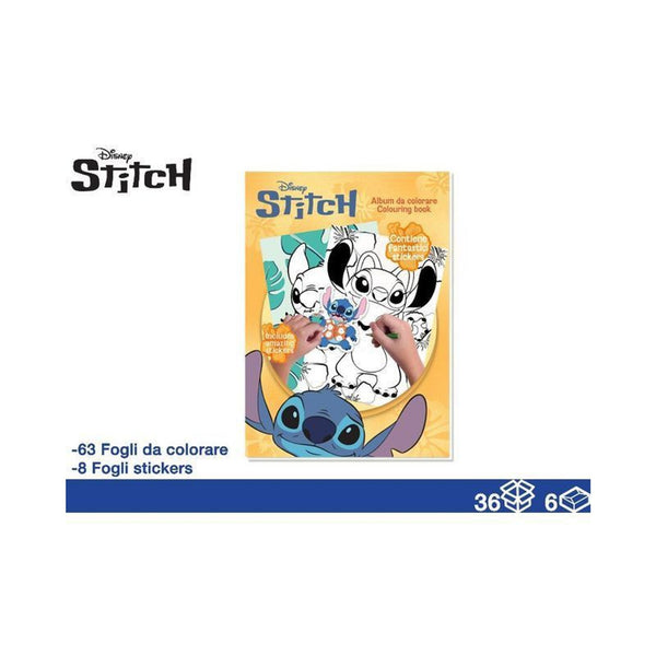Album da colorare Stitch e Angel STI1275 con stickers