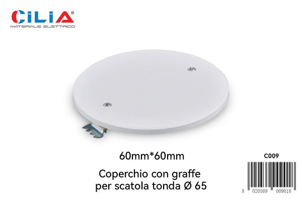 Coperchio con graffe per scatola tonda, formato 65