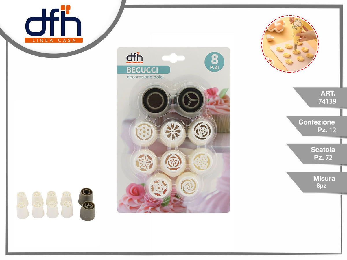 BECUCCI DECORAZIONE DOLCI 8 pz