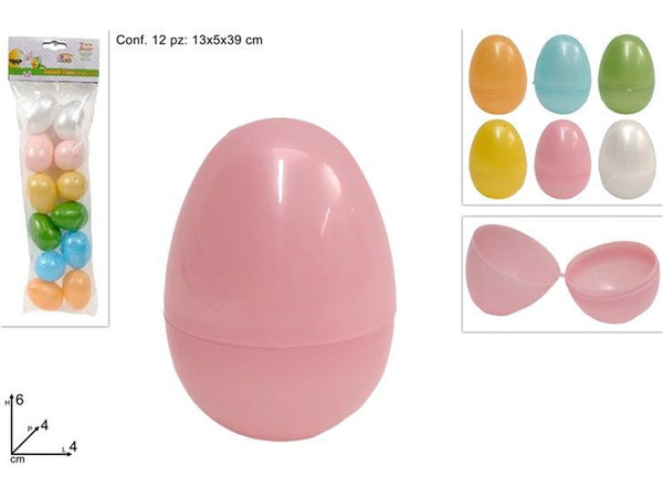 SCATOLE UOVA COLORI PERLATI 6 cm 12 pz ASS