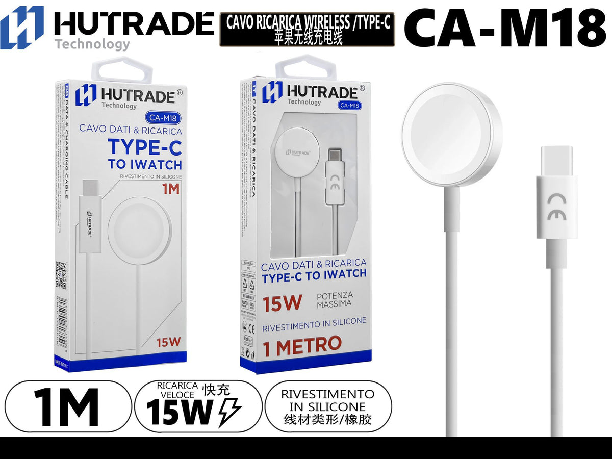 CA-M18 CARICATORE SMARTWATCH 15W INGRESSO TYPE-C