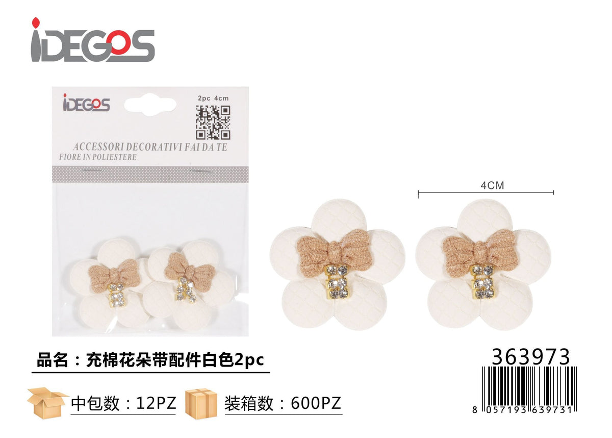Set di 2 fiori decorativi imbottiti con accessori