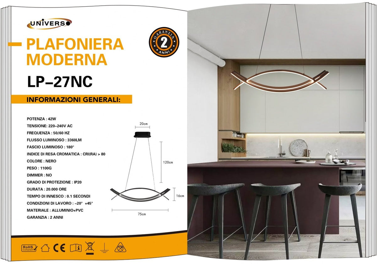 Lampadario Da Soffitto Universo – LP-27NC