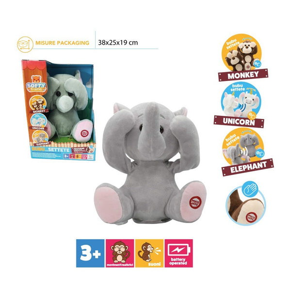 Peluche interattivo Softy Friends elefante Bubu Settete