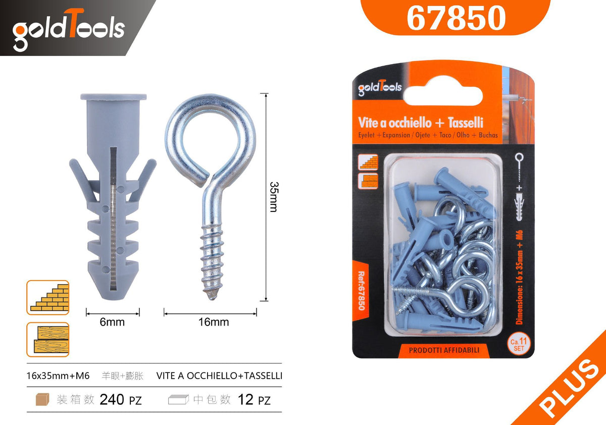 Ganci a vite e occhioli – art. 67850