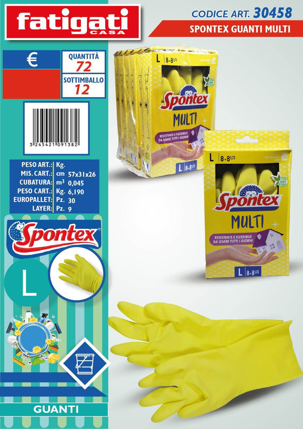 Spontex guanti multi tg.l cartonci