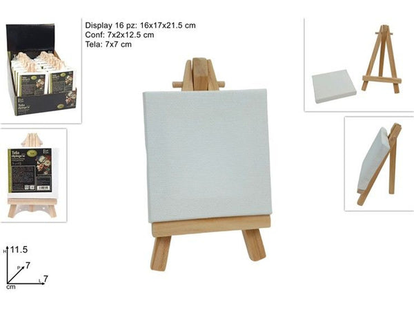 MINI TELA 7 cm C/CAVALLETTO STA-02102 (K0707-T0712)