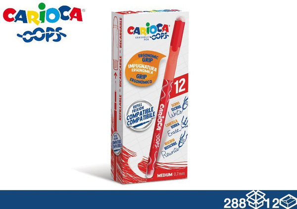 Carioca Oops, penna cancellabile rossa EOL43039R