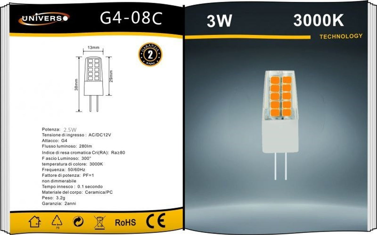 Lampadina G4 Universo – G4-08C
