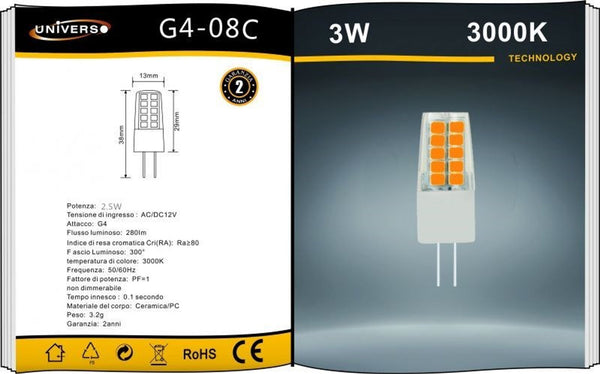 Lampadina G4 Universo – G4-08C