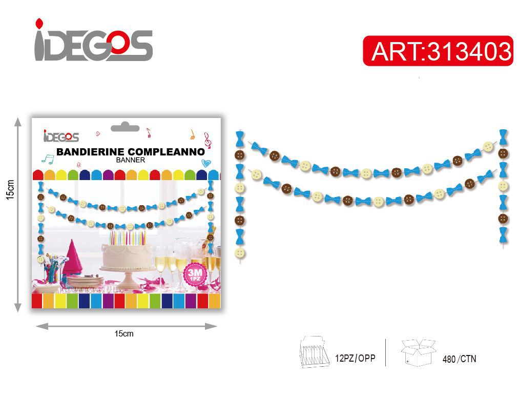 Festone papillon blu
