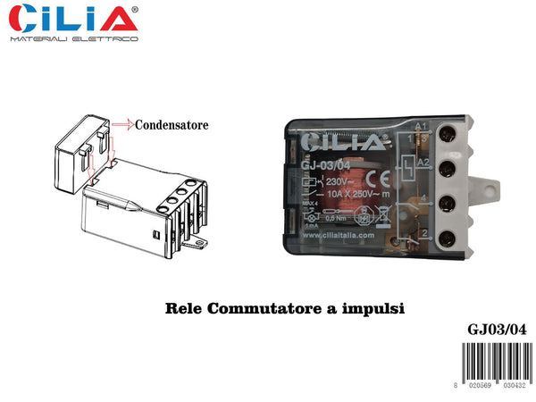 Relè commutatore a impulsi GJ03-04