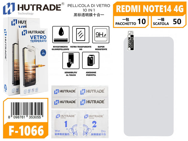 F-1066 PELLICOLA DI VETRO 10 IN 1 NOTE 14 4G