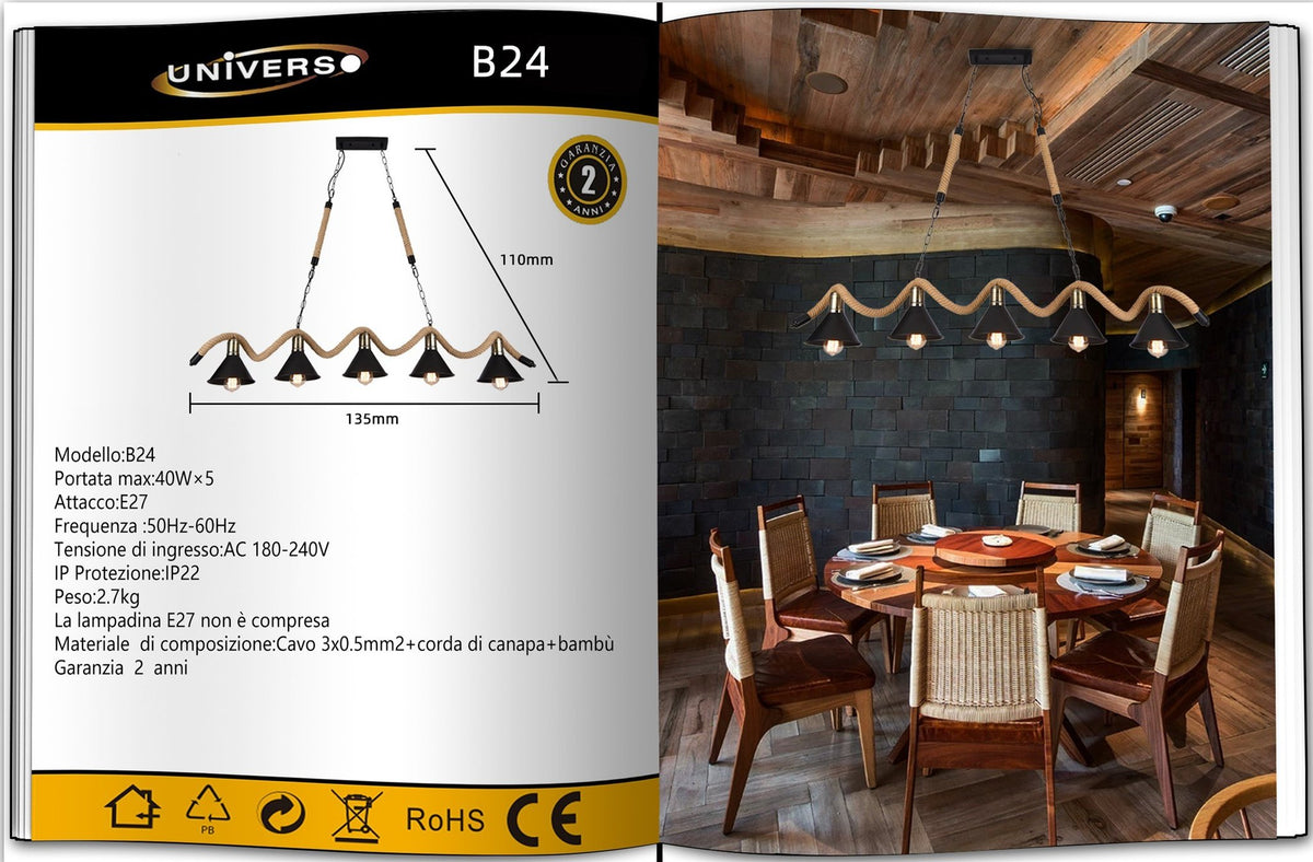 Lampadario Da Soffitto Universo – B24-5