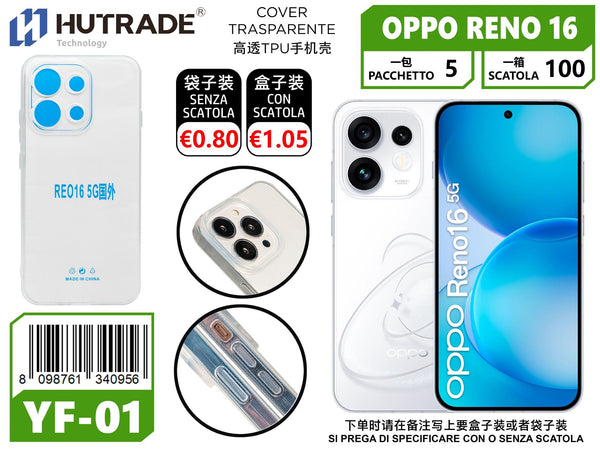 COVER TRASPARENTE OPPO RENO 16 – YF01 012046