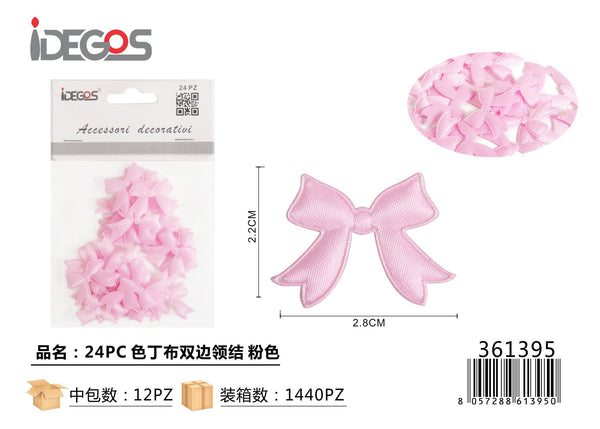 Set di 24 fiocchi decorativi in raso