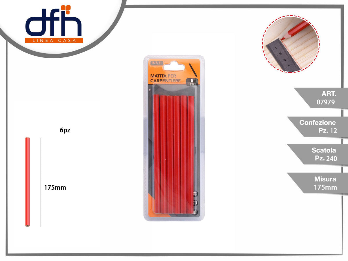 MATITA PER CARPENTIERE 6 pz
