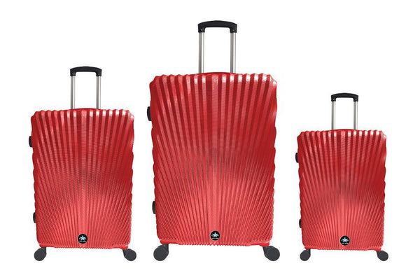 Set di 3 trolley h.56/66/76 calcutta rosso cover
