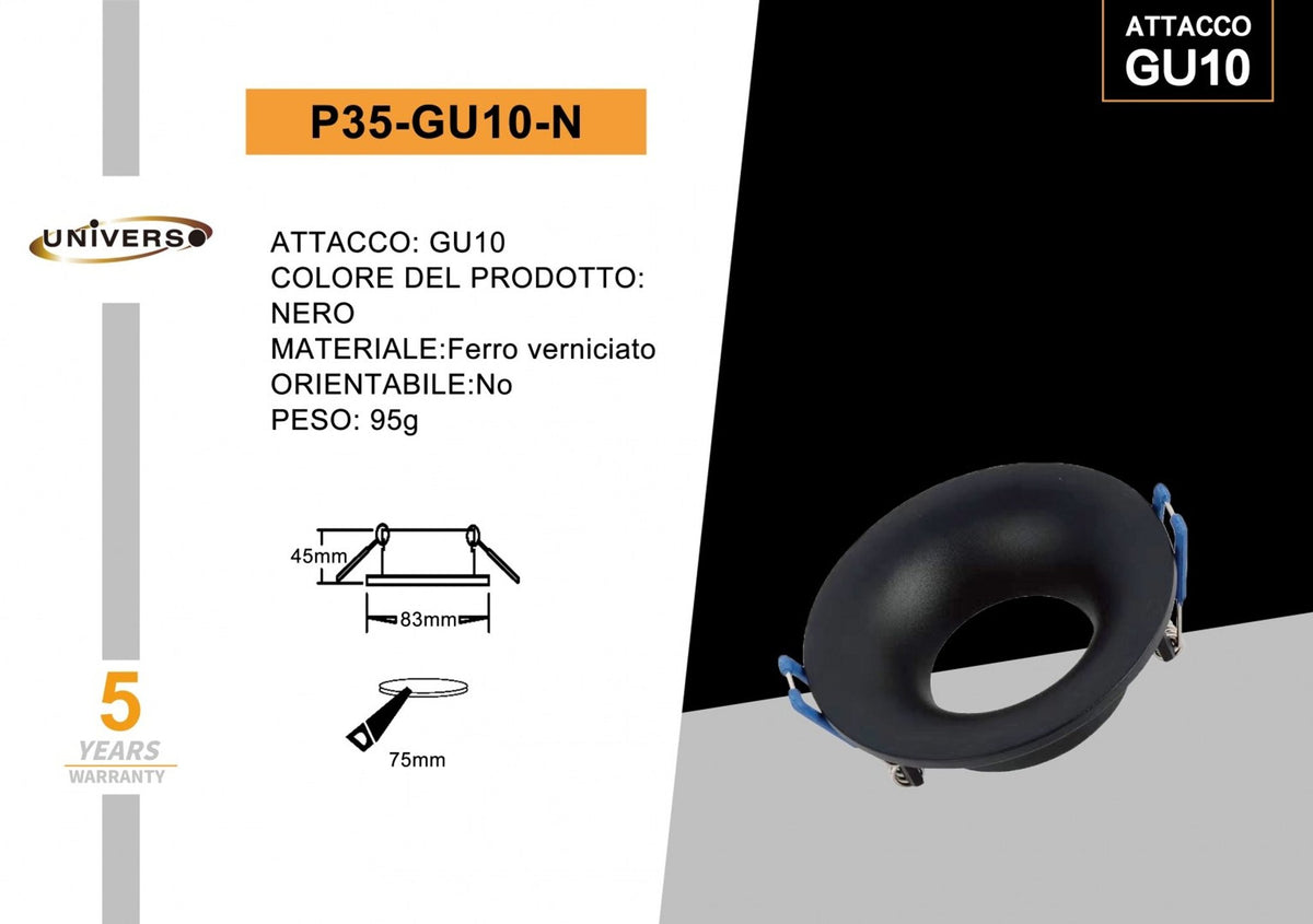 Porta Faretto Universo – P35-N