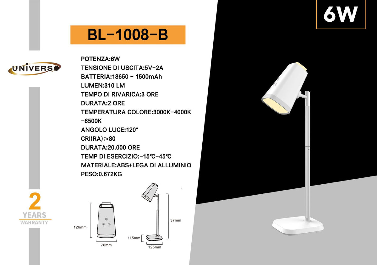 Lume Alla Batteria Universo – BL-1008-B