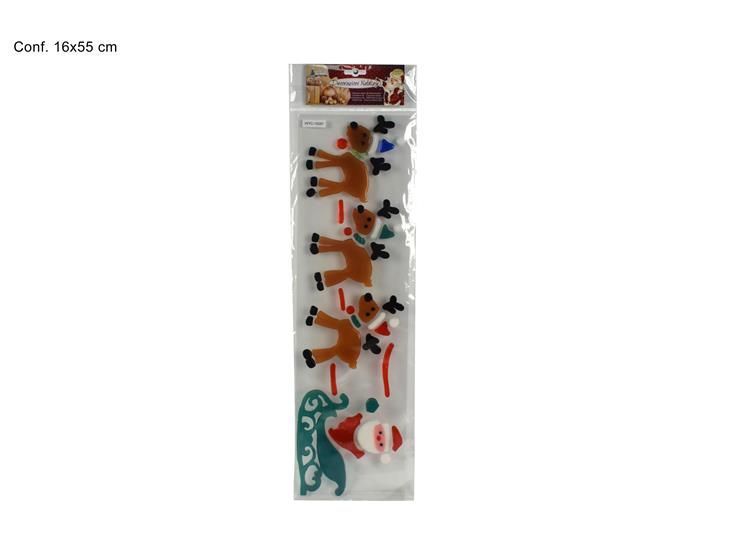Renne c/slitta babbo natale wyc-15287