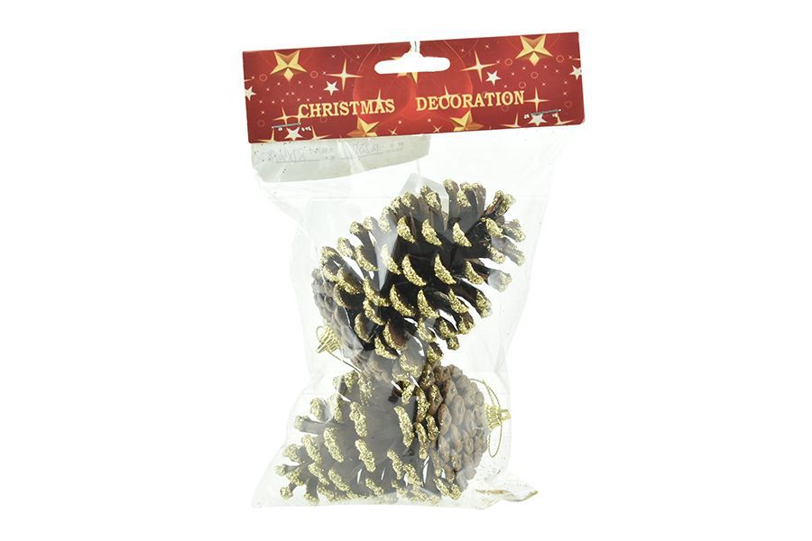 Set 2 appendini pigne oro