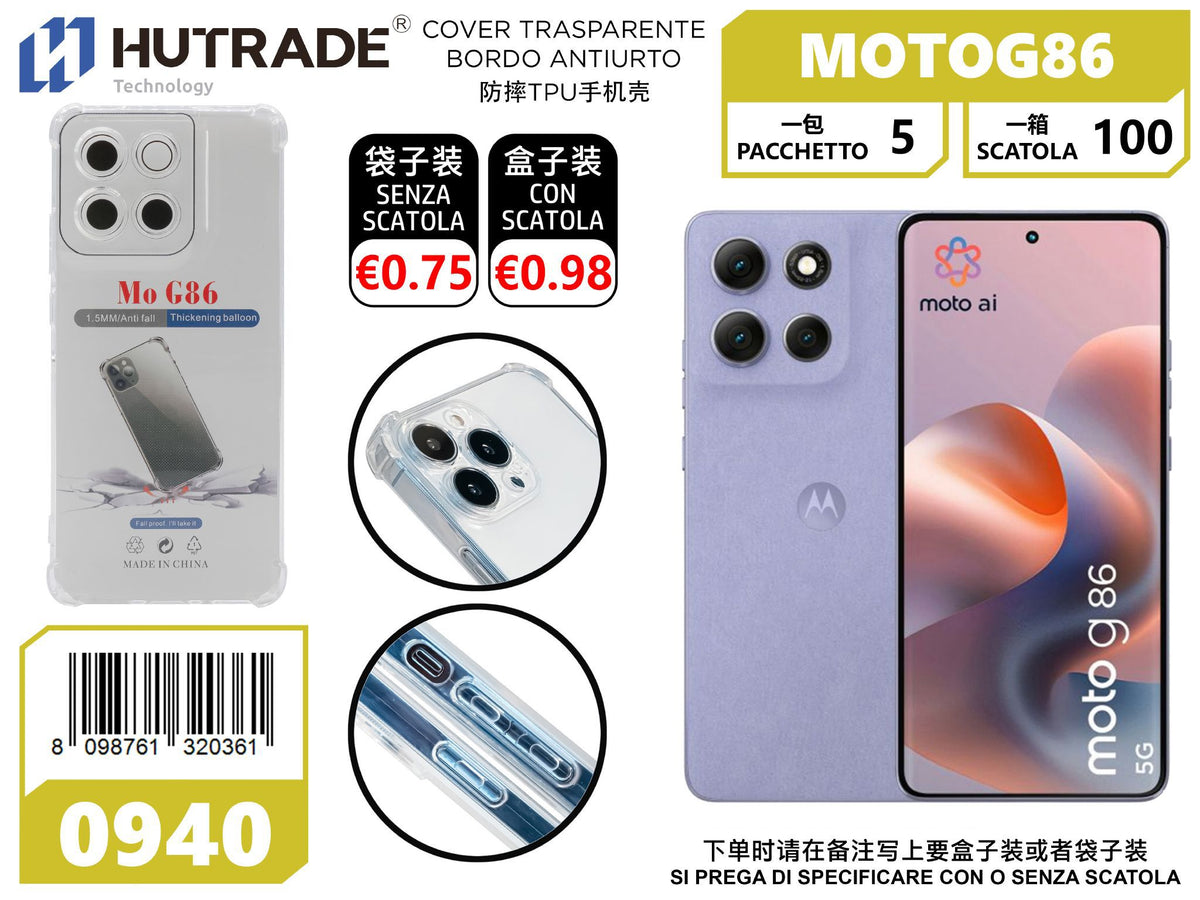 COVER TRASPARENTE BORDO ANTIURTO MOTO G86 – 0940 014379