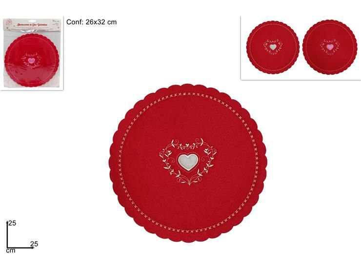 Tovaglietta tonda feltro 2ass 25 gld-16221-25