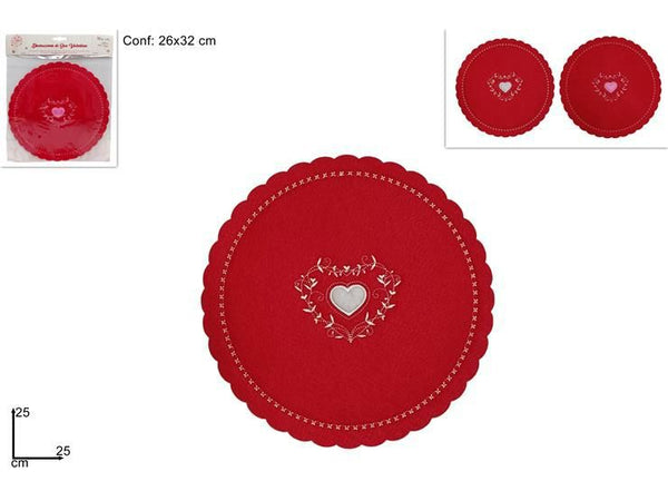 Tovaglietta tonda feltro 2ass 25 gld-16221-25