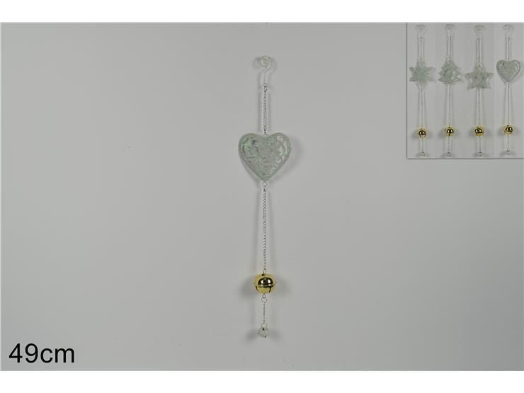 Appendino metallo c/campanellini 4 ass bianco cy17238/w