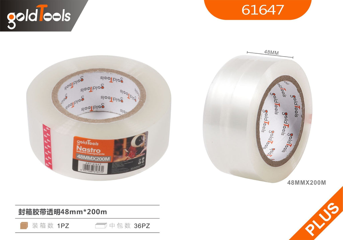 Nastro per imballaggio trasparente da 48 mm