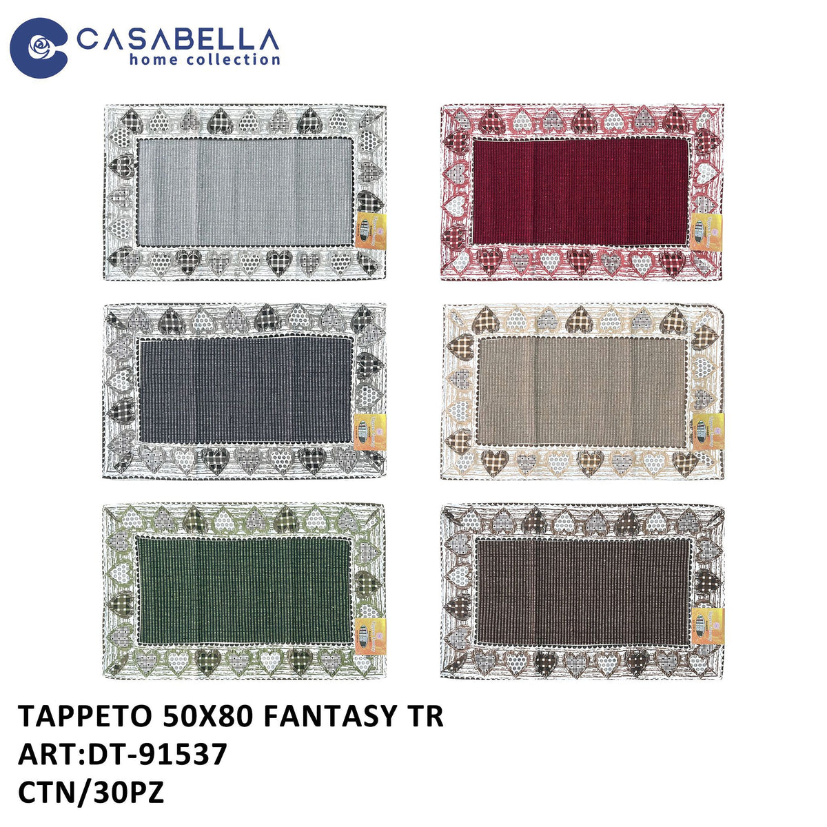 Tappeto bagno Fantasy TR con bordo a cuori