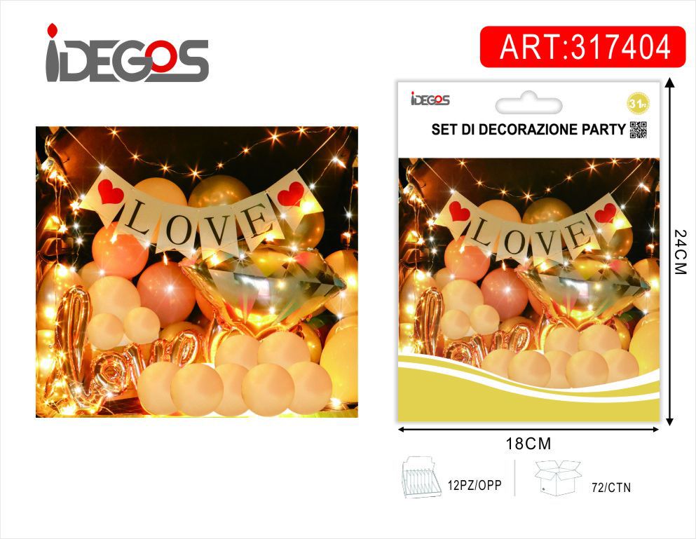 Kit di palloncini sorpresa per bagagliaio, San Valentino