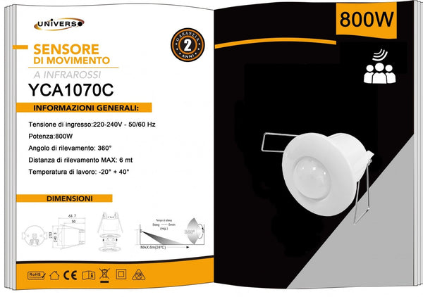 Sensore di movimento – YCA1070C