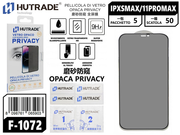 PELLICOLA DI VETRO OPACA PRIVACY IPXSMAX/11 PRO MAX – F1072 548002