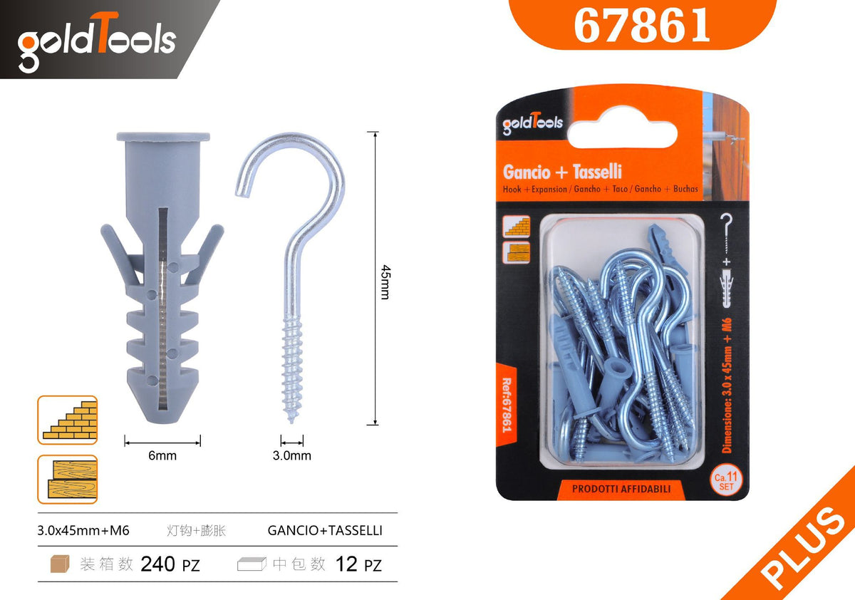 Ganci a vite e occhioli – art. 67861