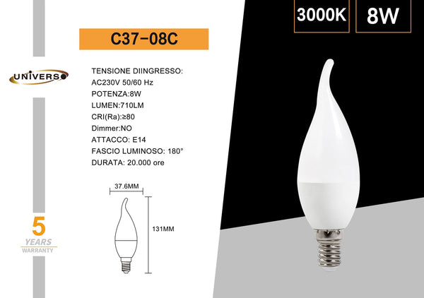 Lampadina LED Universo – C37-08C