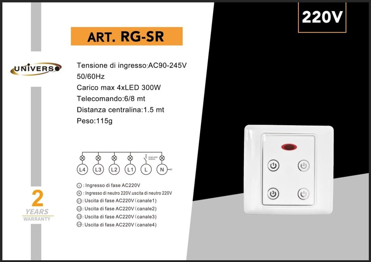 Comando per illuminazione – RG-SR