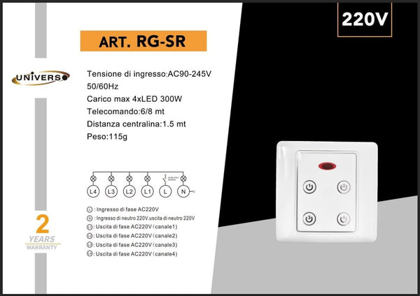 Comando per illuminazione – RG-SR